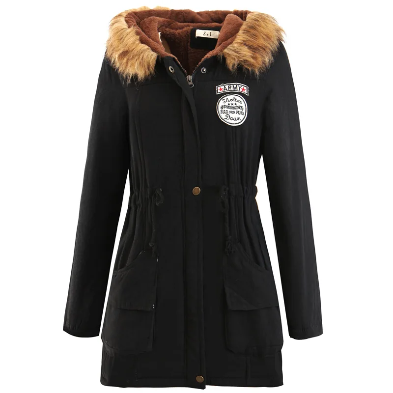

Top Selling Women's Thicken Fleece Faux Fur Warm Winter Coat Hood Parka Overcoat Long Jacket  16 colors, As show