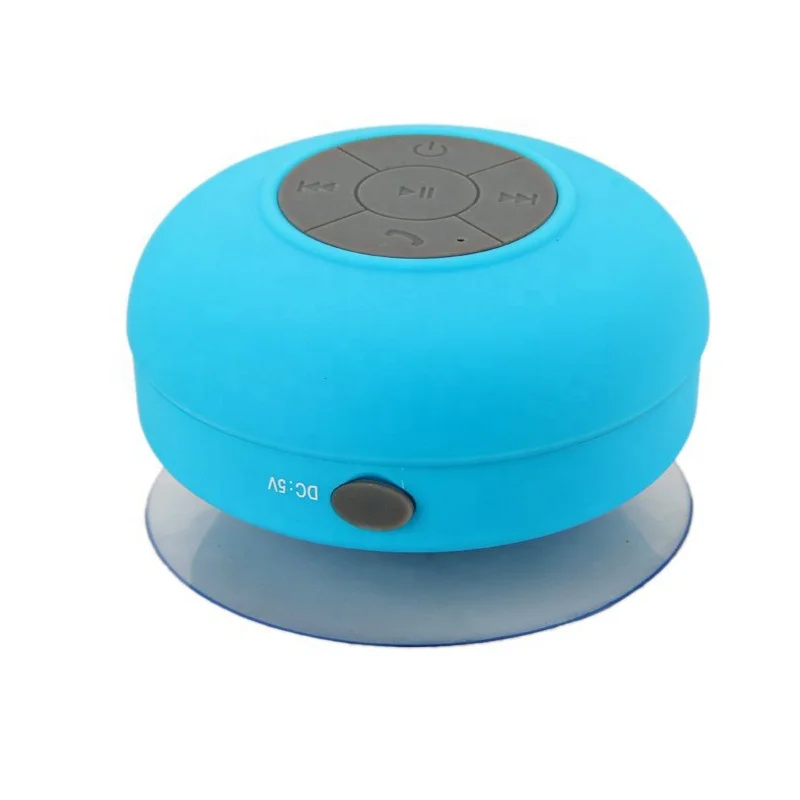 

Cheap Cute Portable Shower Mushroom Sucker Mobile Phone Car Mini Speaker Waterproof Wireless Blue tooth Speaker