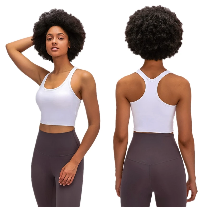 

Custom private label gym tank tops outdoor running yoga workout exercise breathable quick dry fitness sports bra, 5 colors