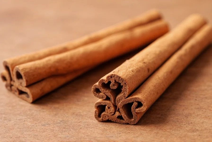 Cinnamon sticks simmering in small pot with water, showing gentle steam and reddish infusion