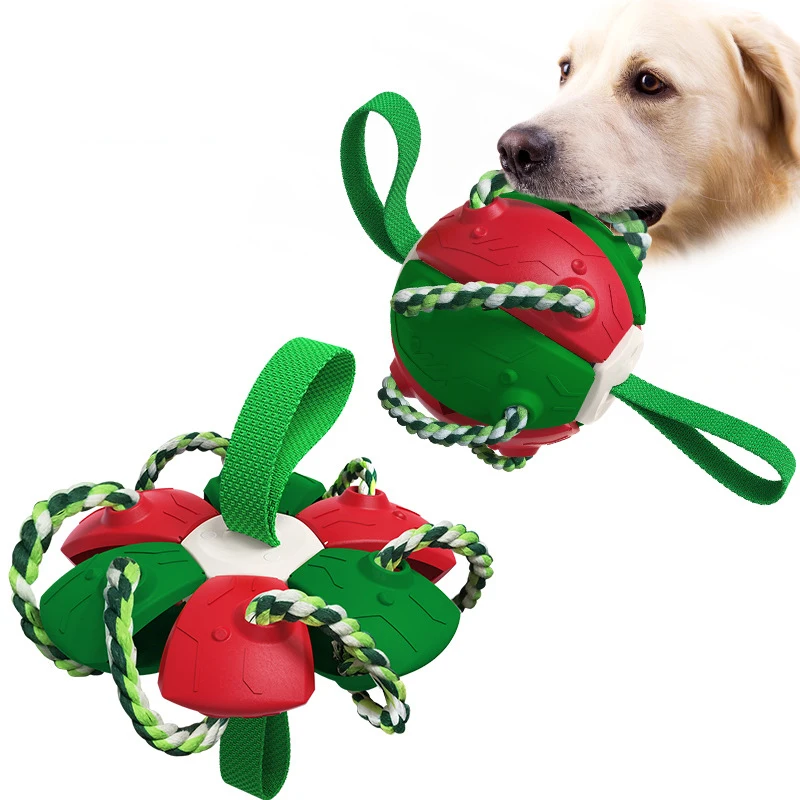 

Pet Supplies Factory Wholesale Company New Explosive Amazon Outdoor Training Frisbee Interactive Football Dog Toys, 5colors