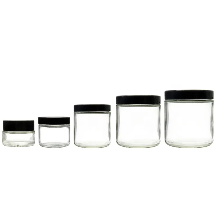 

Wholesale Custom Empty 80ml 180ml 200ml 300ml 500ml Round Clear Baby Food Honey Storage Wide Mouth Glass Jar With Lid