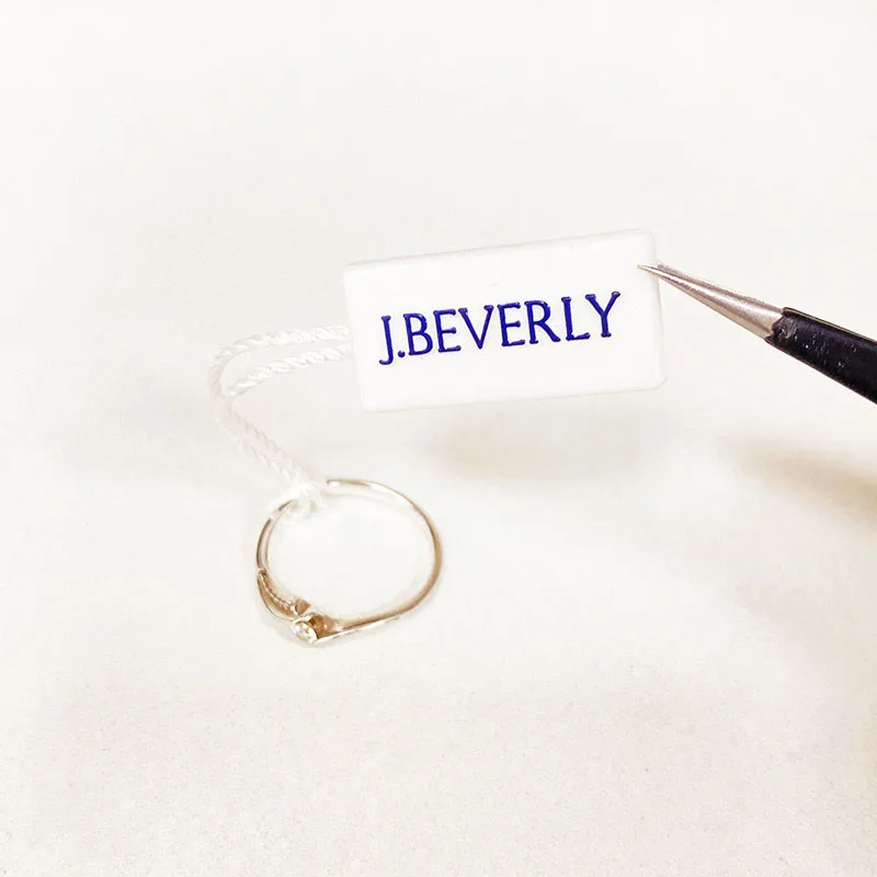 

high quality customized own logo brand name plastic tags for jewelry