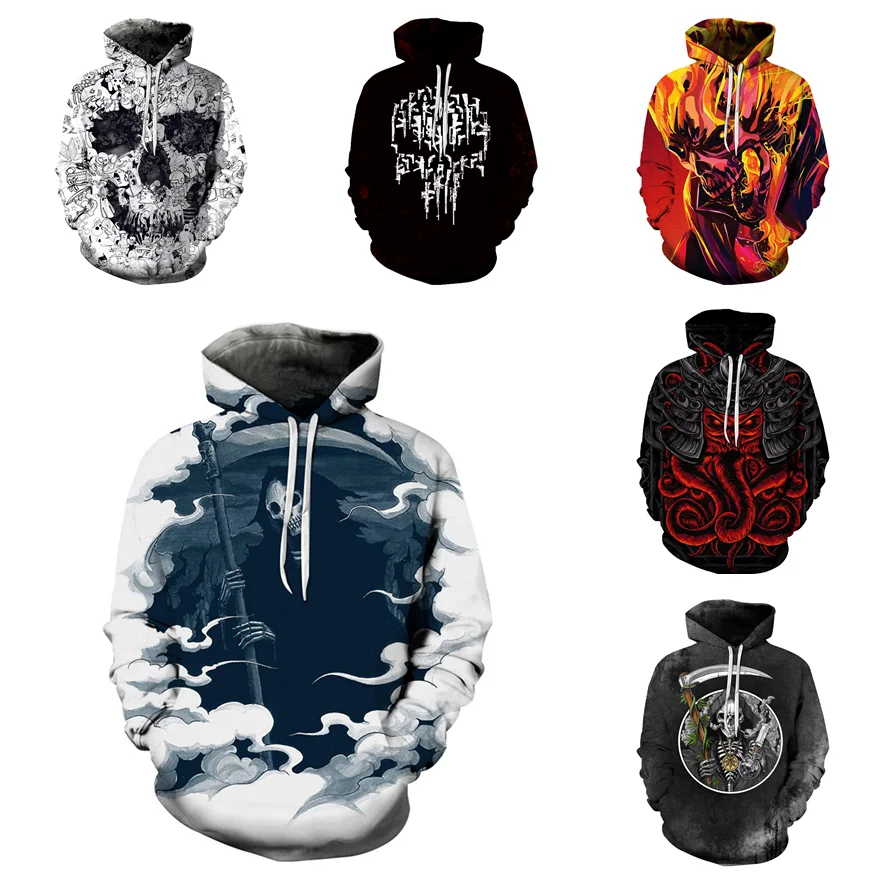 

hot Skeleton Japan 3D Print Anime Hoodie Cosplay Sweatshirt anime clothing Costume Sweater With Kangaroo Pocket, Picture shown