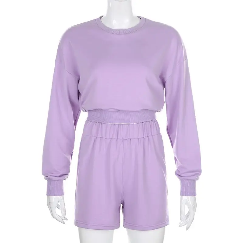 

custom sweatsuits short pants two piece women lounge wear, Any color is available