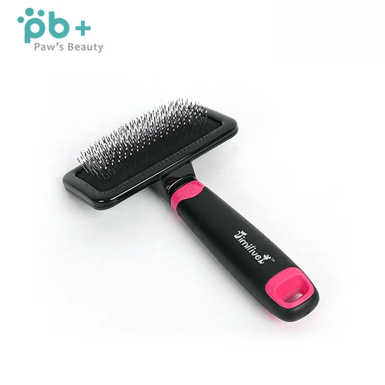 

hot sale massage pet self cleaning slicker dog cat shampoo brush