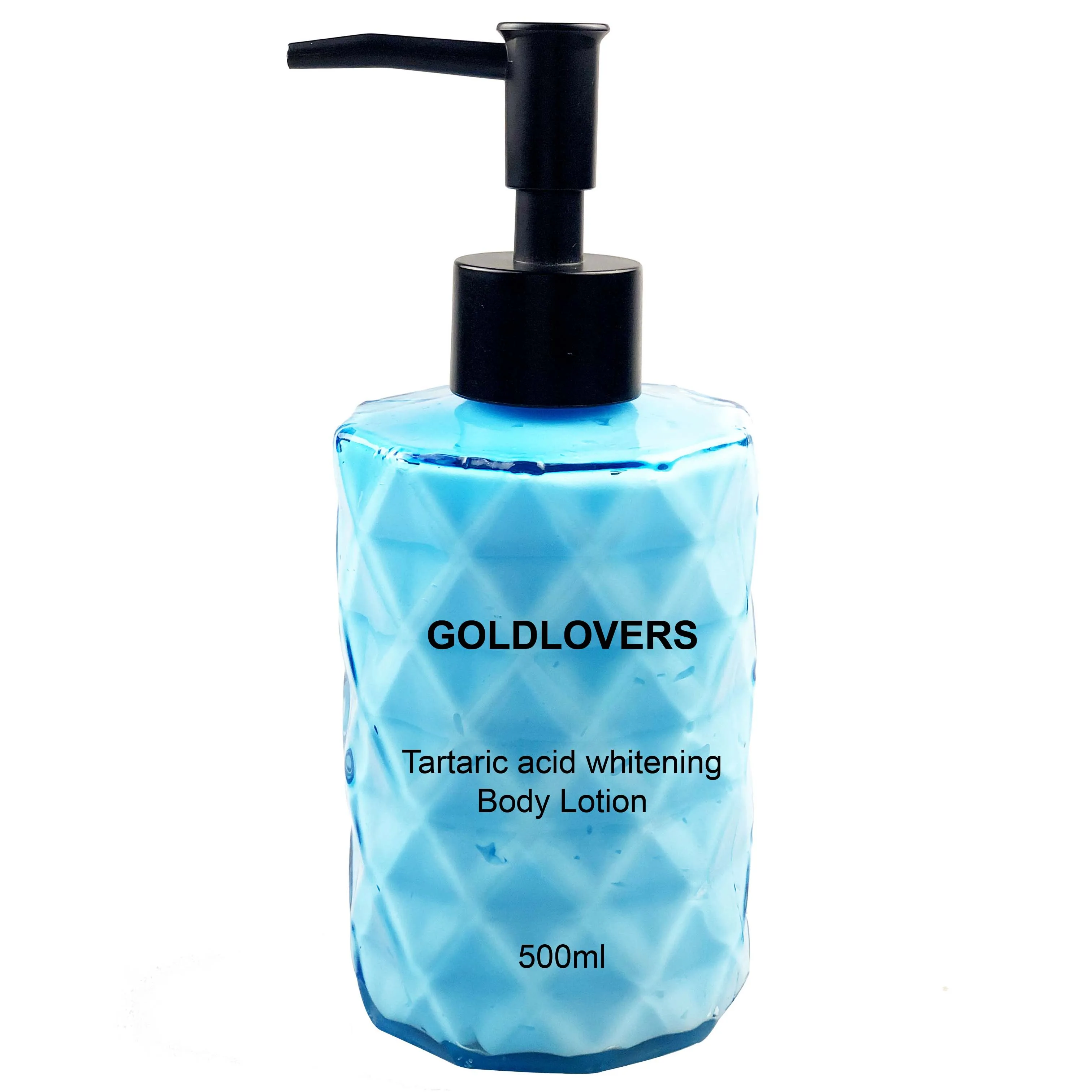 

Private Label Black skin Whitening and Moisturizing body lotion, Blue