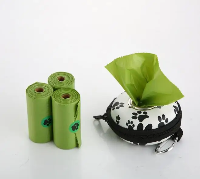 
hot sale degradable recycle green dog poop bags 