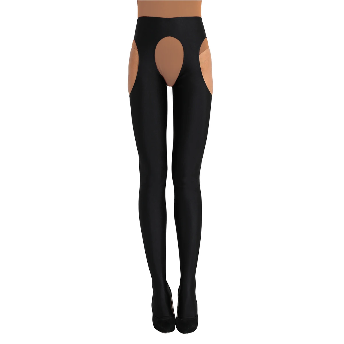 Women Hollow Out Open Crotch Tights Long Stockings Stretchy Suspender Pantyhose Stocking Sexy