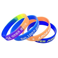 

Embossed & Imprinted 1/2 inch Custom Silicone Wristbands, Adult Promotional Sports Segment Silicone Bracelet embossed print logo