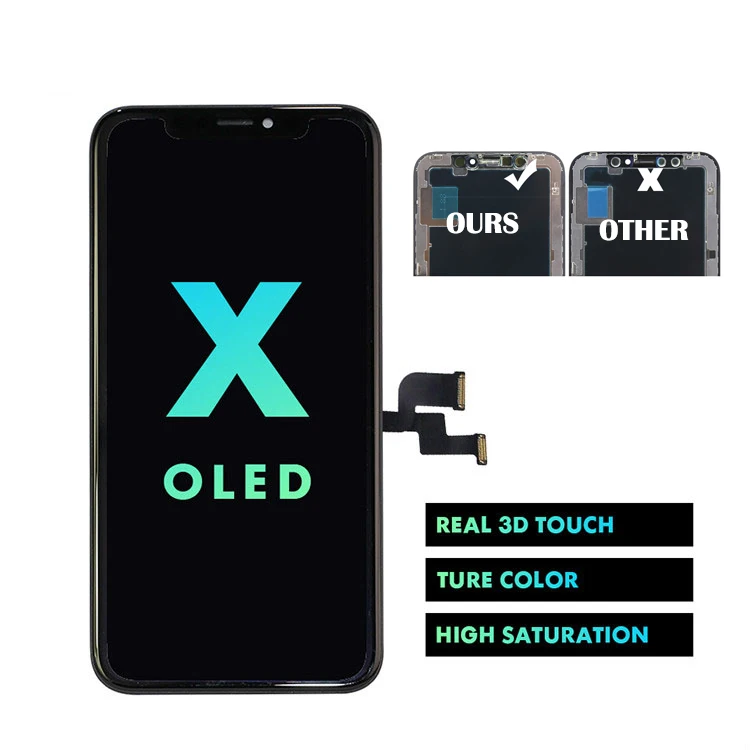 

GX Hard Soft Oled Display incell LCD Digitizer Replacement Mobile Phone original screen oled For Iphone X Xr 11 12 Pro Xs Max, Black white