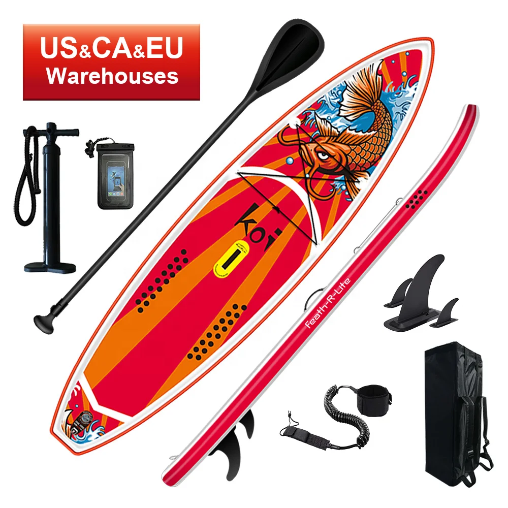 

FUNWATER Drop Shipping wholesale sup paddle board stand up inflatable paddle board supboard Surfboards for men, Red