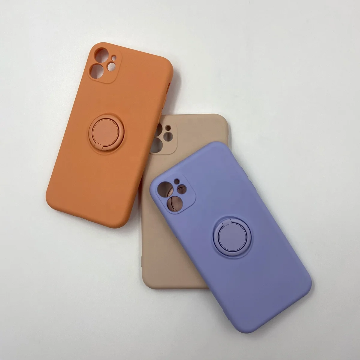 

For Iphone 12 pro max camera protective liquid tpu Car Magnetic Holder Phone Case with Stand Finger Ring Bracket, Multi-color, can be customized