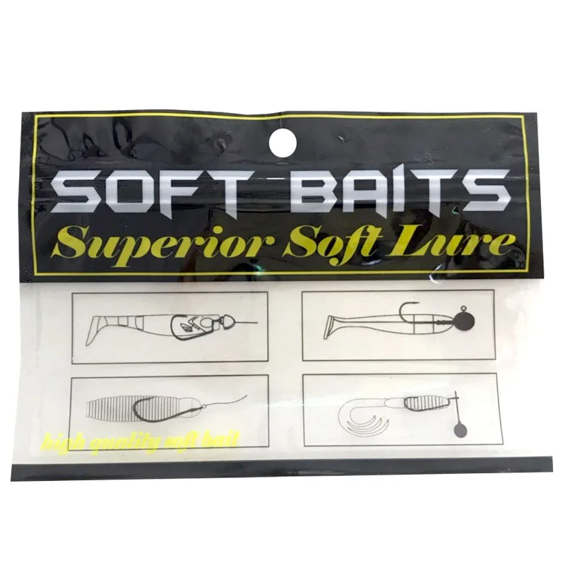 Soft Fish Lure Plastic Bag Package For Soft Fishing Lure 4 Kinds Of Design Fishing Tackle Bait
