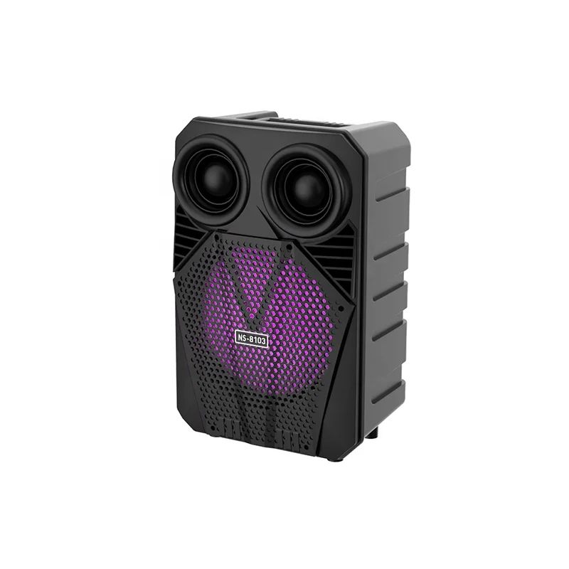 

Amazon Portable 8 inch Subwoofer Led Bocina Speakers outdoor Wireless High Bass Karaoke Trolley Speaker