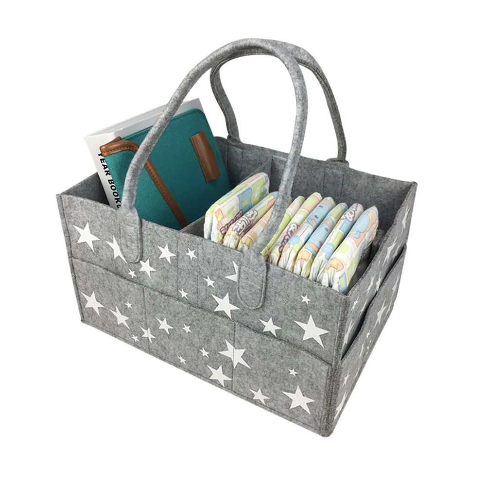 

The hot selling customized size Felt storage travel diaper baby bag for mummy