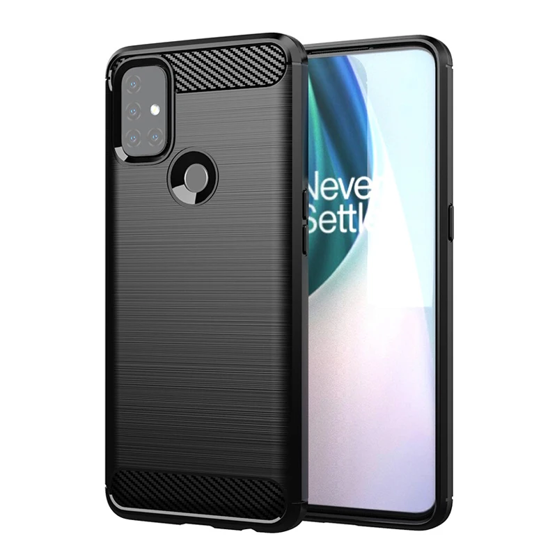 

2021 New Arrival Soft TPU Carbon Fiber Anti-fall Phone Case For OnePlus Nord N10 Case