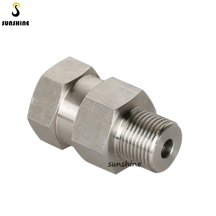 Car Washing Accessory Connector High Pressure Washer Stainless Steel Swivel Nozzle Adapter 3/8