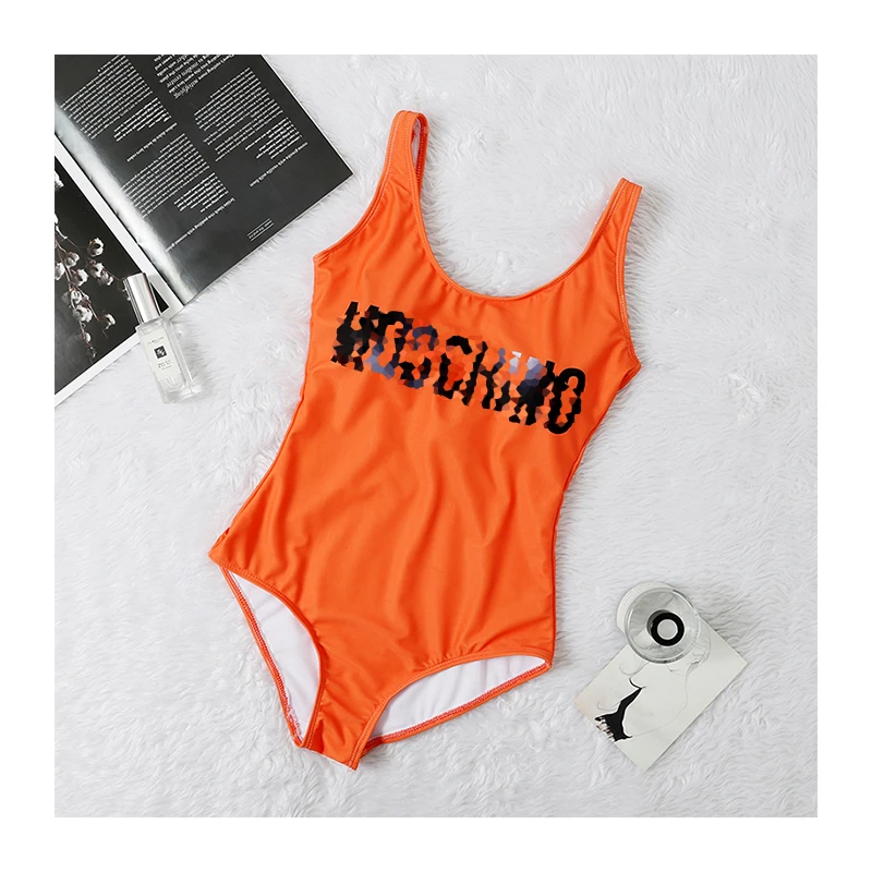 

2021 OEM familiar swimwear swimsuit cover up designer swimsuits famous brands sexy women bikini swimsuit moschinoeing, Solid