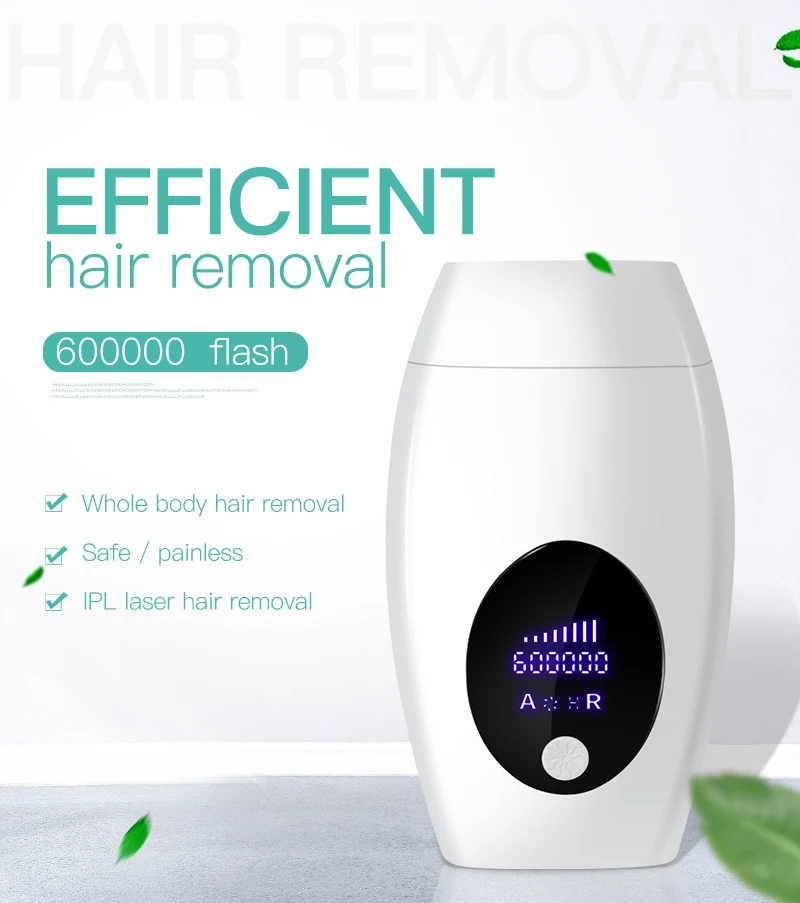 
Factory Direct sale 600000 flash At Home Permanent Depilator LCD Photoepilator Painless Machine IPL laser hair removal 