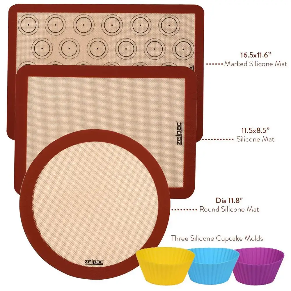 

Custom Printing Excellent Non-Stick Silicone Baking Mat Quarter Sheet Cooking Mat