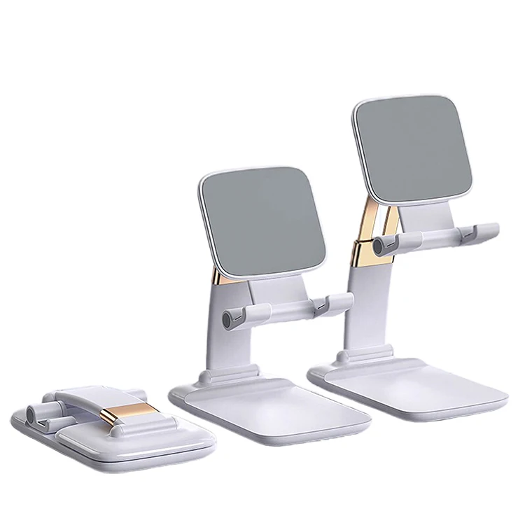 

Portable Multifunctional Foldable Flexible Desk Smart Lazy Stand Cell Mobile Phone Holders, Black / white