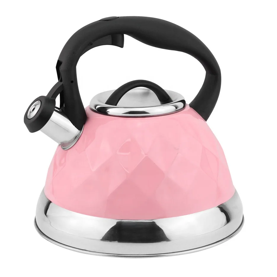 

Hot sale color painting stainless steel whistling teakettle teapot for stove top, Black,red,blue,green