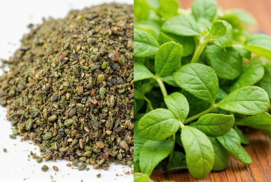 Spice jars of oregano and Mexican oregano on a shelf