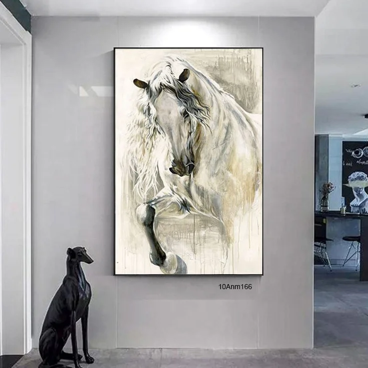 

Handmade Oil Paintings Canvas Horse Large Abstract Painting Animal Painting Canvas Wall Art Home Decor