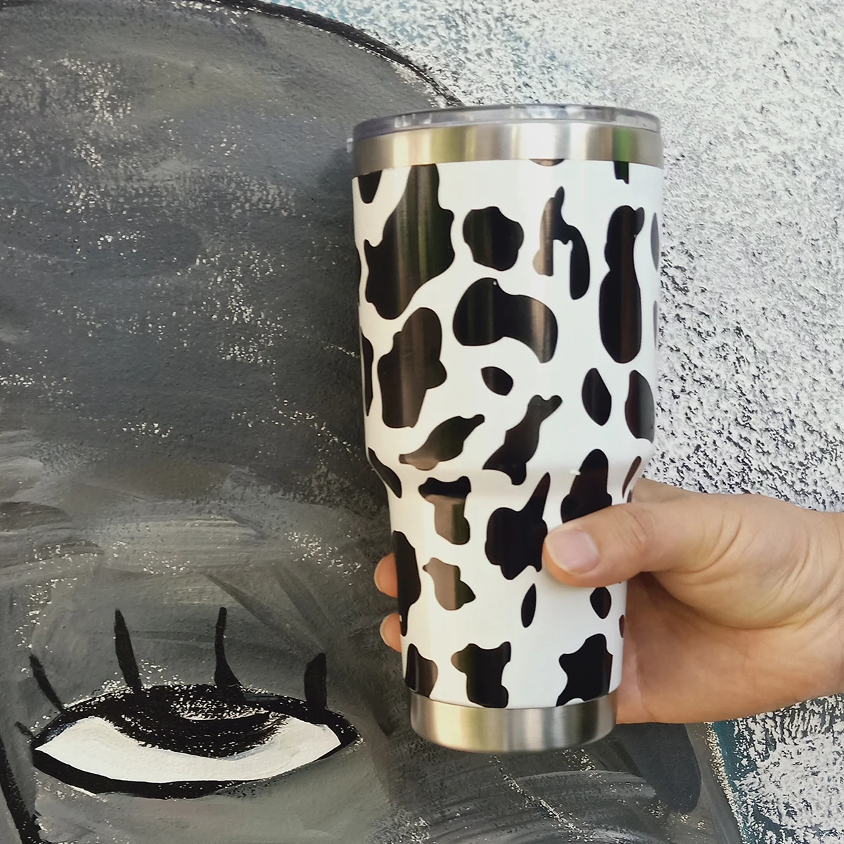

Cow Print Tumbler Cow Love Cowhide Farm Tumbler Black And White Cow Spots Animal Print Tumbler 20oz&30oz DOM-1081175