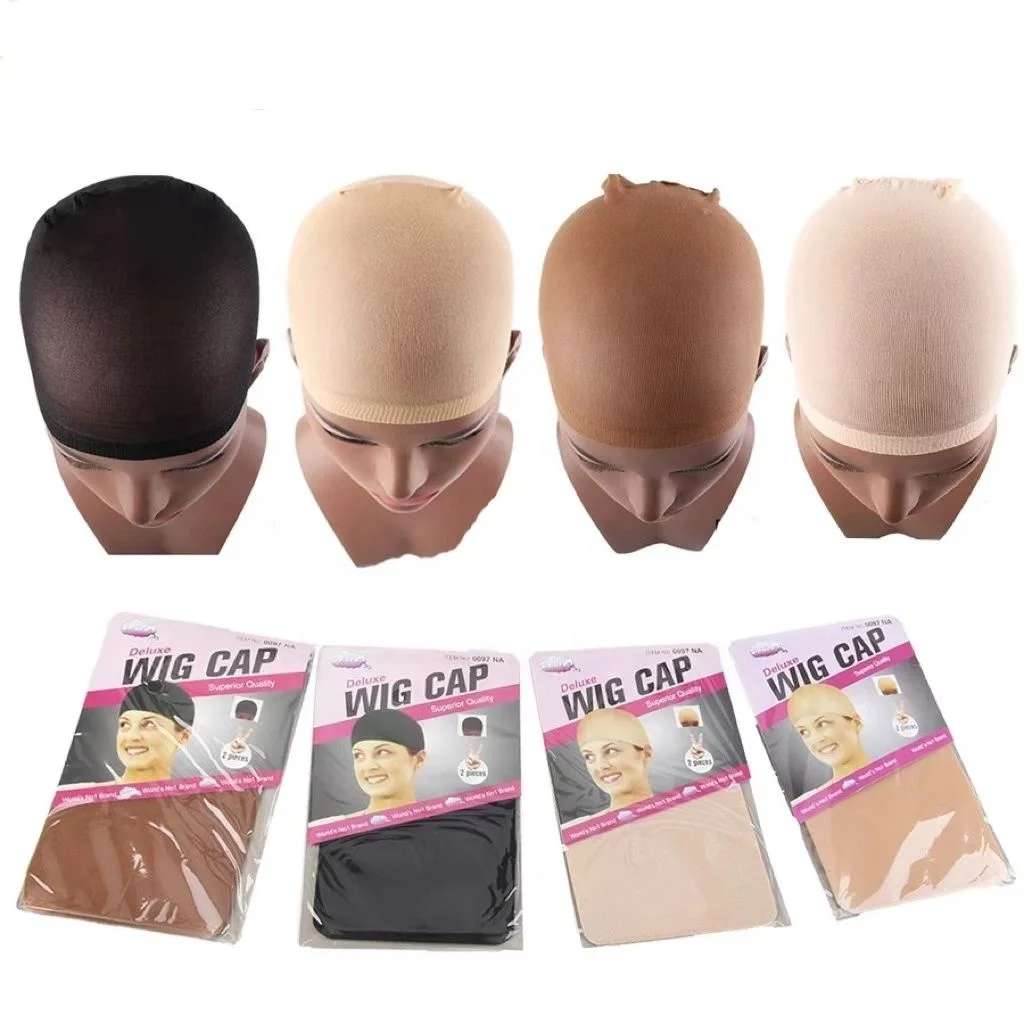 

2Pcs High Quality WigCap Brown StockingCap To Christmas Cosplay WigCaps Stocking Elastic Liner Mesh For Making Wigs
