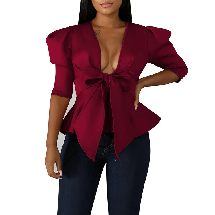 Best Sale Plus Size Long Sleeve Tops Clothing Blouse Design For Fat ...