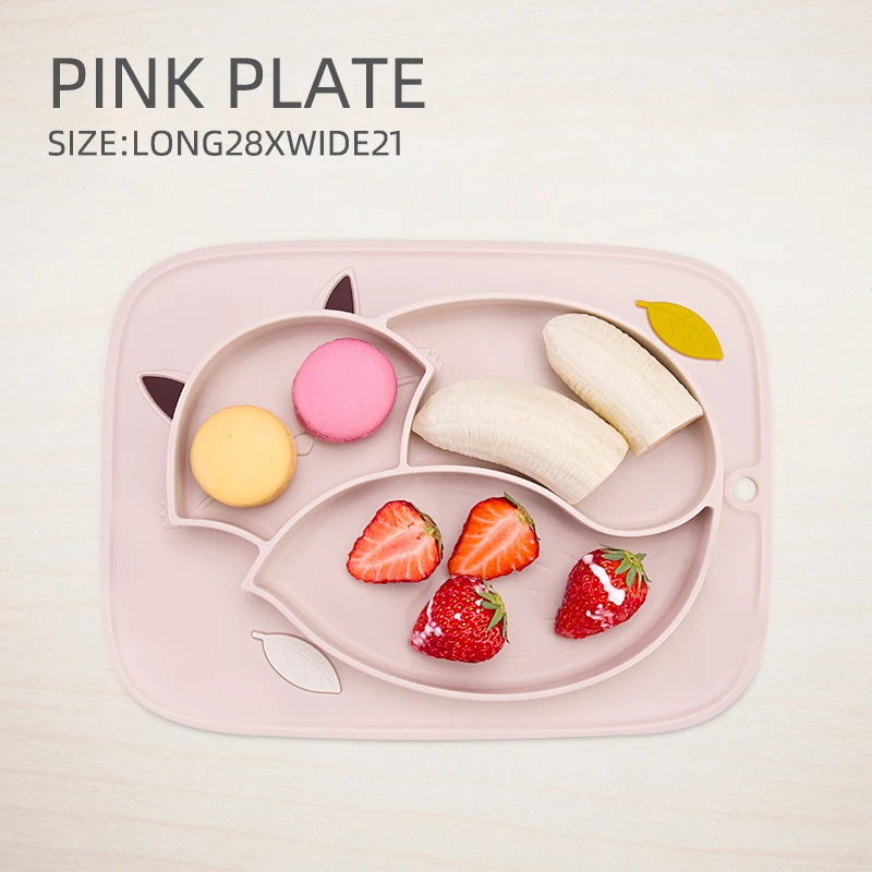

Factory Supply Wholesale Eco-friendly Plate Silicone Baby Feeding Plate Dinnerware For Restaurant Plates Sets Dinnerware, Customized color