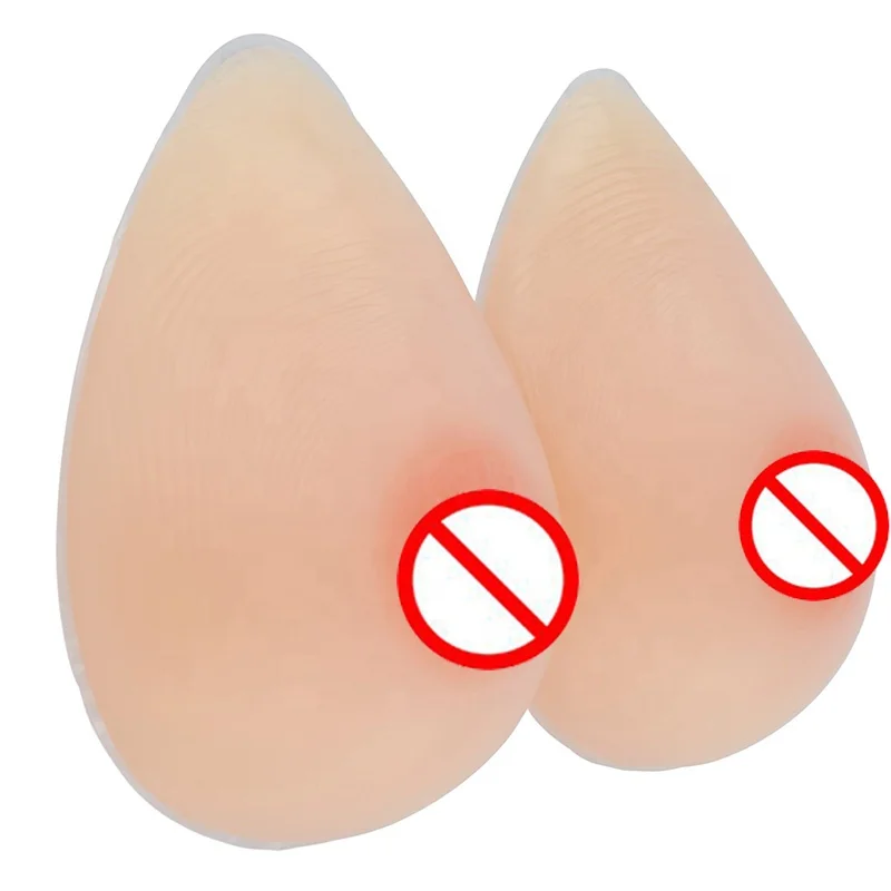 

Wholesale Good Quality Medical Grade Silicone Breast Form Waterdrop Shape Darker Color Nipple Bust