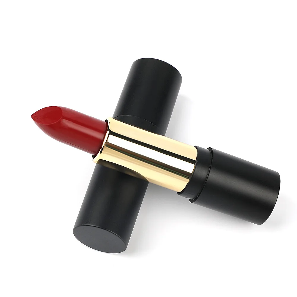 

Wholesale 24 Hours Long Lasting Waterproof Lipstick Beauty Black Tube Matte Lipstick