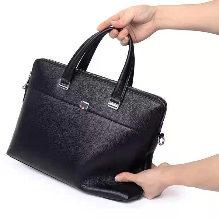 

China Factory Mens Luxury 100% Genuine Leather Shoulder Long Strip Messenger Laptop Briefcase Bags, Choice