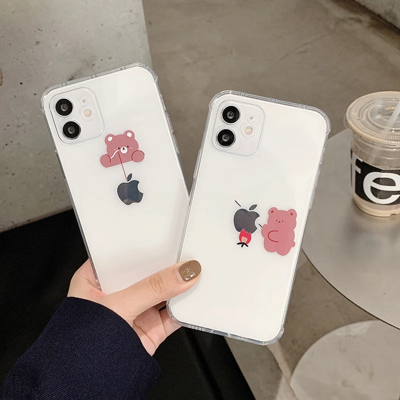 

New Creative Bear Transparent Phone Cover for iPhone 12 Pro Max