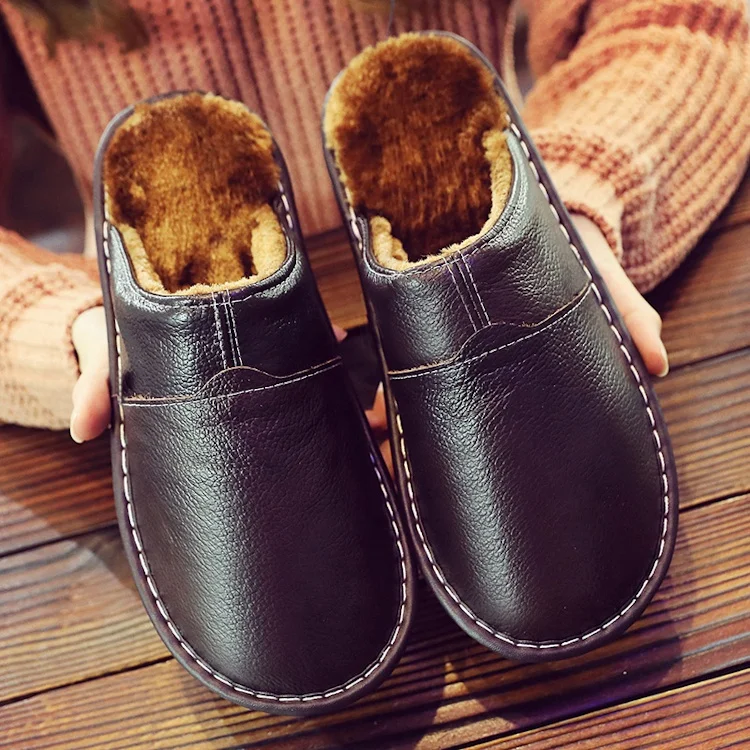 

Fashion trend anti-slip warm pvc men shoes leather slipper and sandals outdoor winter