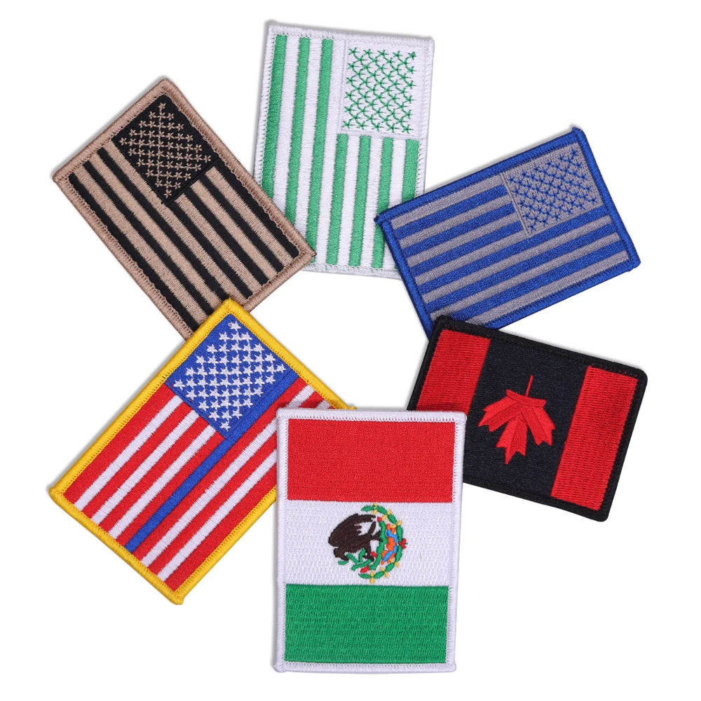 

Good Quality Small Embroidery Patches American Flag Patches Personalized Embroidery Patch For Clothes bordado parches