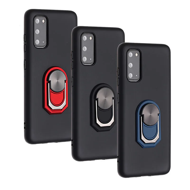 

Shockproof Phone Case With Car Magnetic TPU Case Phone Ring Holder For Samsung S10 S10E S10 Plus S20 S20 Plus Note10 pro A51 A71