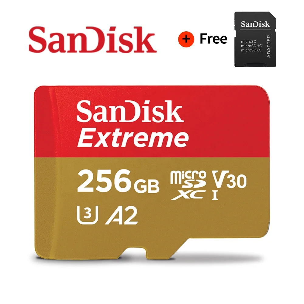 

Original SanDisk Memory Card 128G Extreme micro TF SD Card UHS-I C10 U3 V30 A2 4K UHD 160mb/s TF Memory Cards