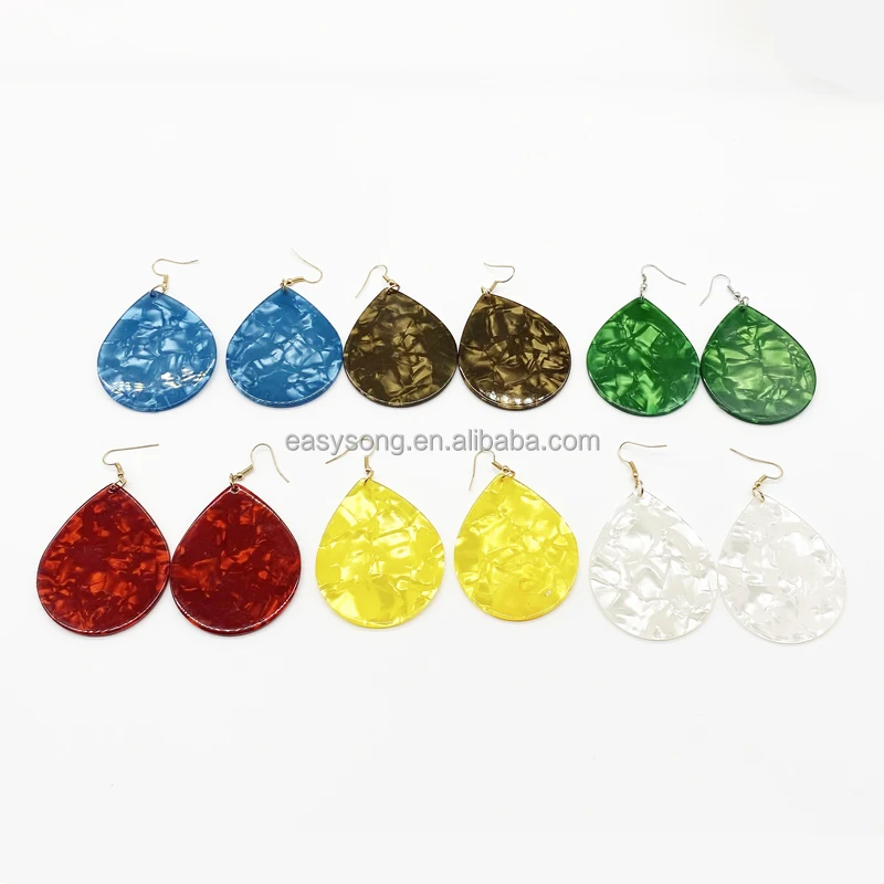 

2021 new tear earrings jewelry fashion acrylic plastic shell earrings light weight earrings factory wholesale jewelry, Various