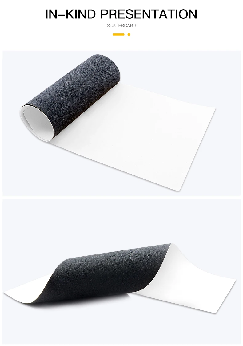 Black Temptation Skateboard Grip tape Sheet BUBBLE FREE Scrub stickers Wear-resistant Anti-slip #104 