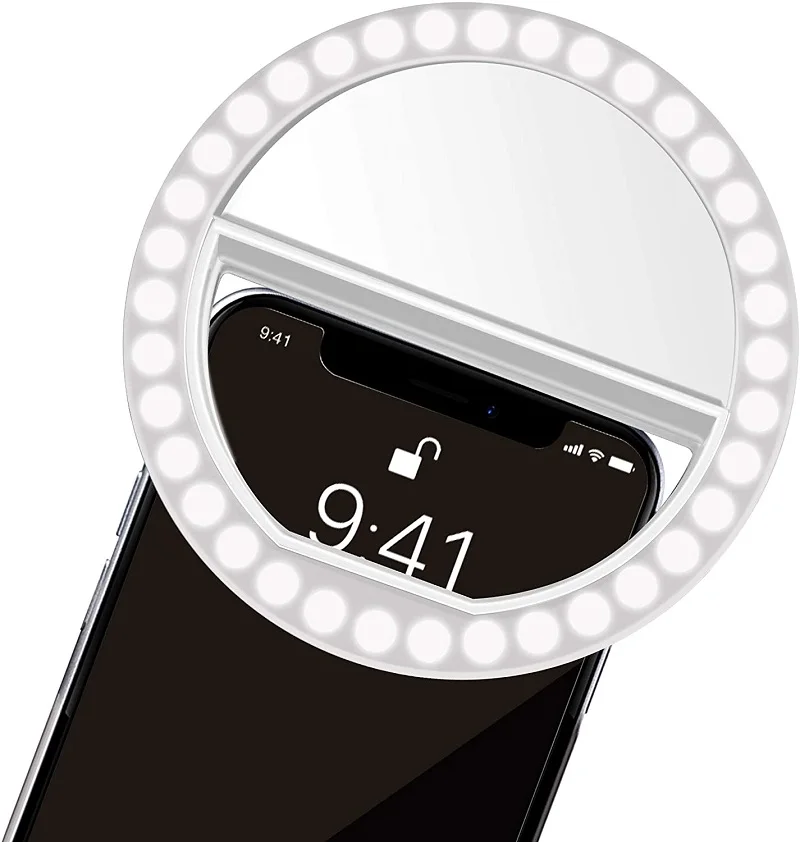 
Hot Sale Network Broadcast Handy Flash Dimmable Led Circle Selfie Beauty Mini Ring Fill Light Phone 
