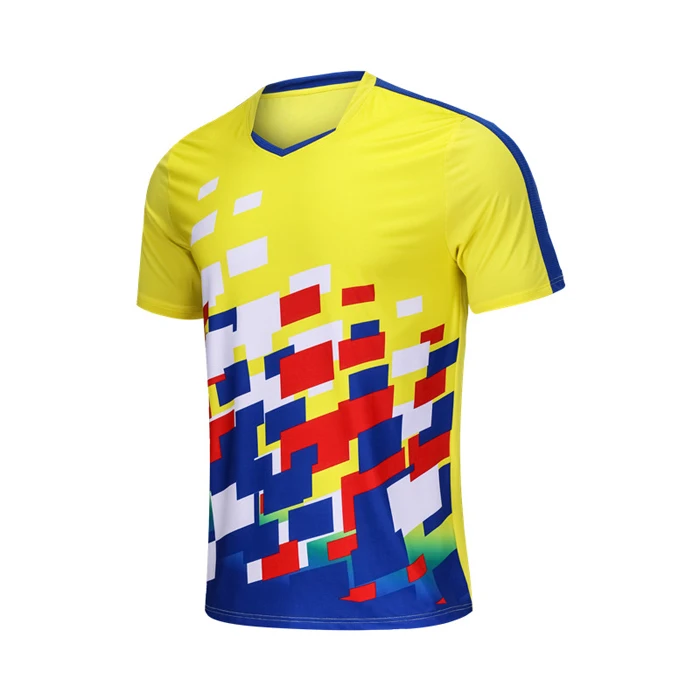 Custom Print Sports Polyester Tshirts Quick Dry Feature Sublimation Team Unisex Badminton Jersey