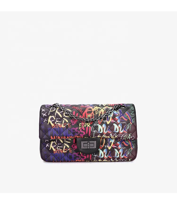 

2022 new graffiti printed clutch bag female new graffiti print ladies clutch bag letter coin purse