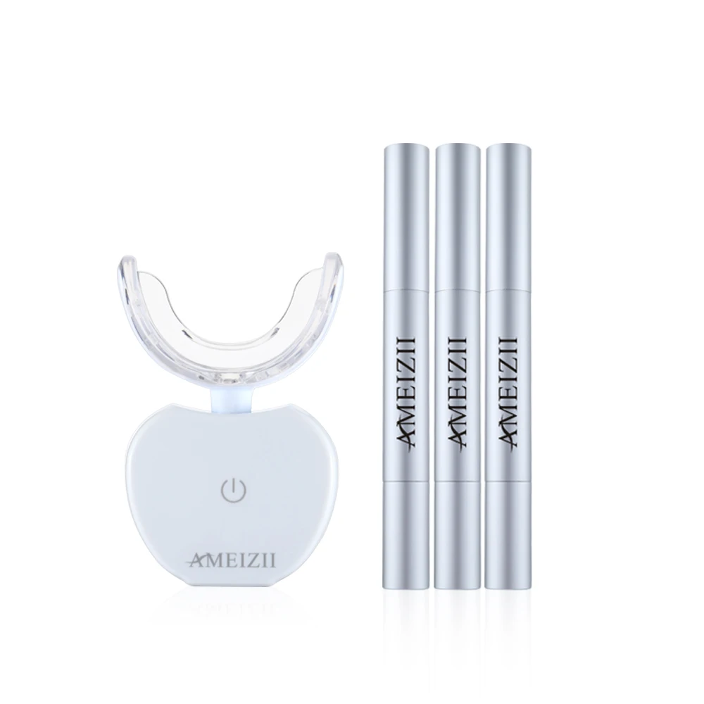 

Amazon Portable Wireless Teeth Whitening Machine LED Blue Red Light Sterilization Lamp Tooth Whitener Gel Pen Blanqueador Dental