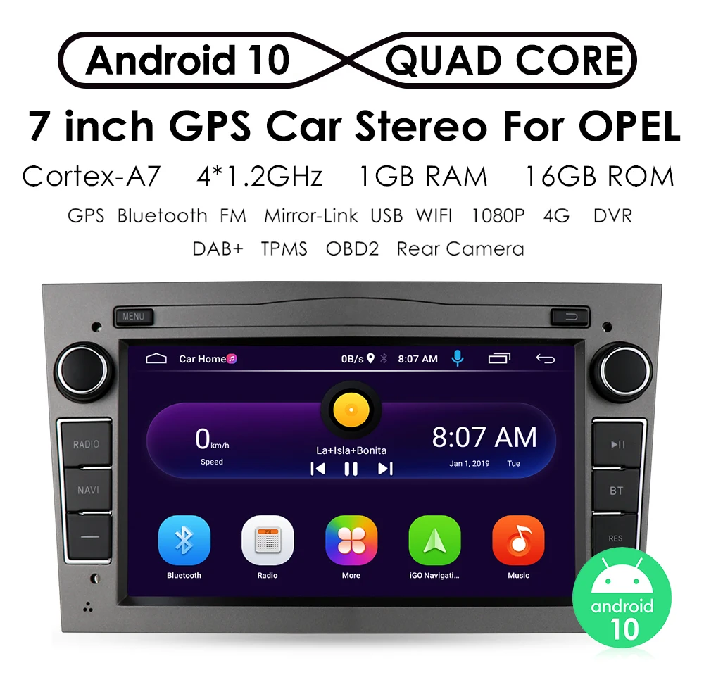 DAB+Autoradio Android 9.0 for Opel Corsa C/D Vectra C Zafira B Astra H Signum CD
