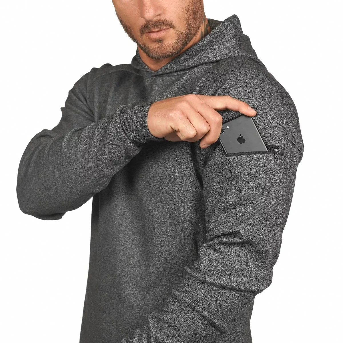 

Training Hoodies With Phone Pockets Mens Streetwear Pullover Hoodie