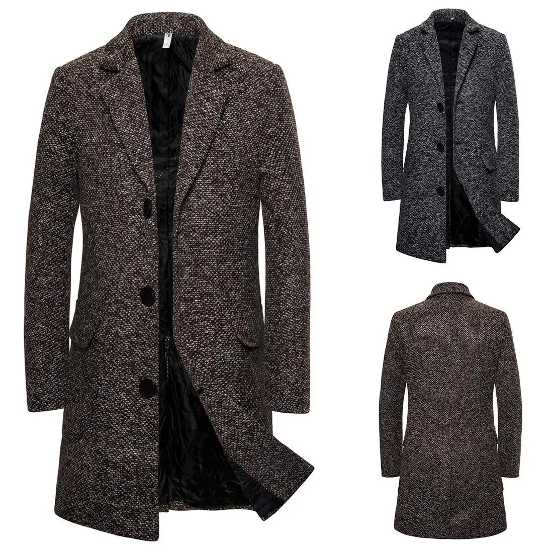 

Warm Classic Men's Autumn Winter Coat Men Leisure Long Sections Winter Trench Coat
